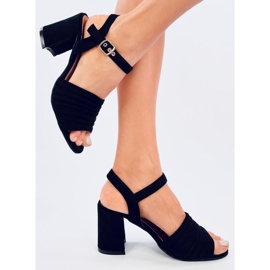 Sandalias negras de tacón Marika negro 4