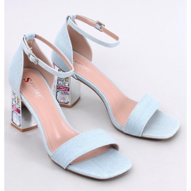 Sandalias de tacón Whitneys Jean con piedras azul 5