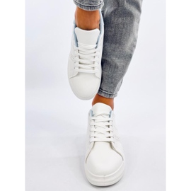 Zapatillas Maes Blue con cuña blanco 2