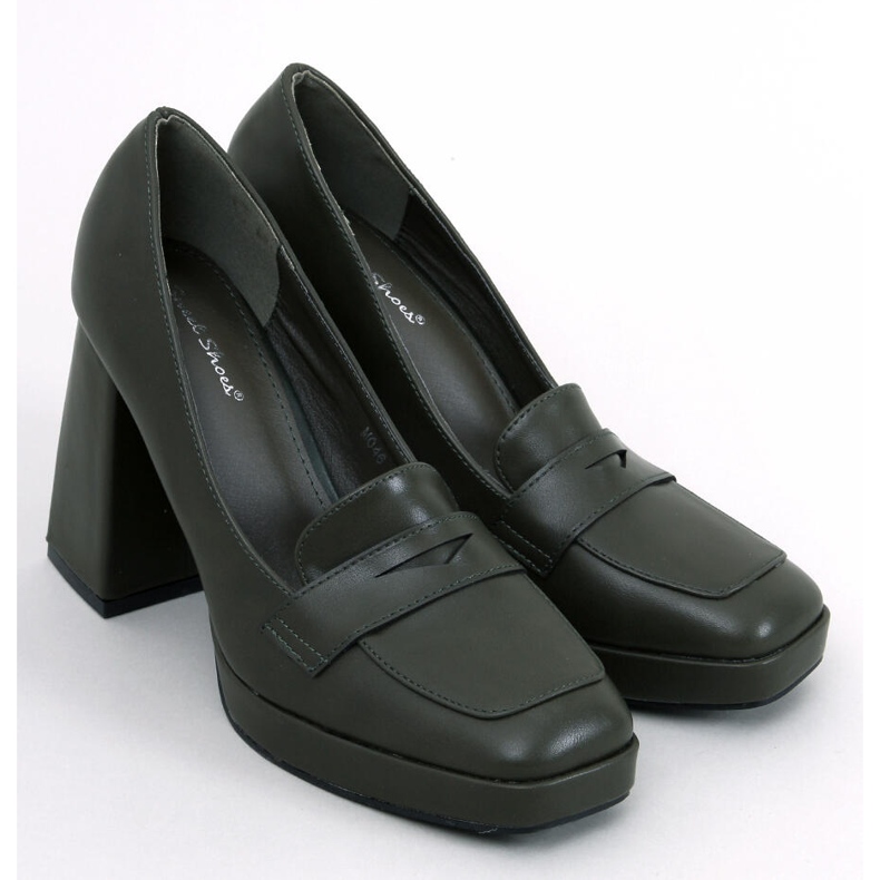 Mocasín verde tacón Entee 1 Mocasín verde tacón Entee 1