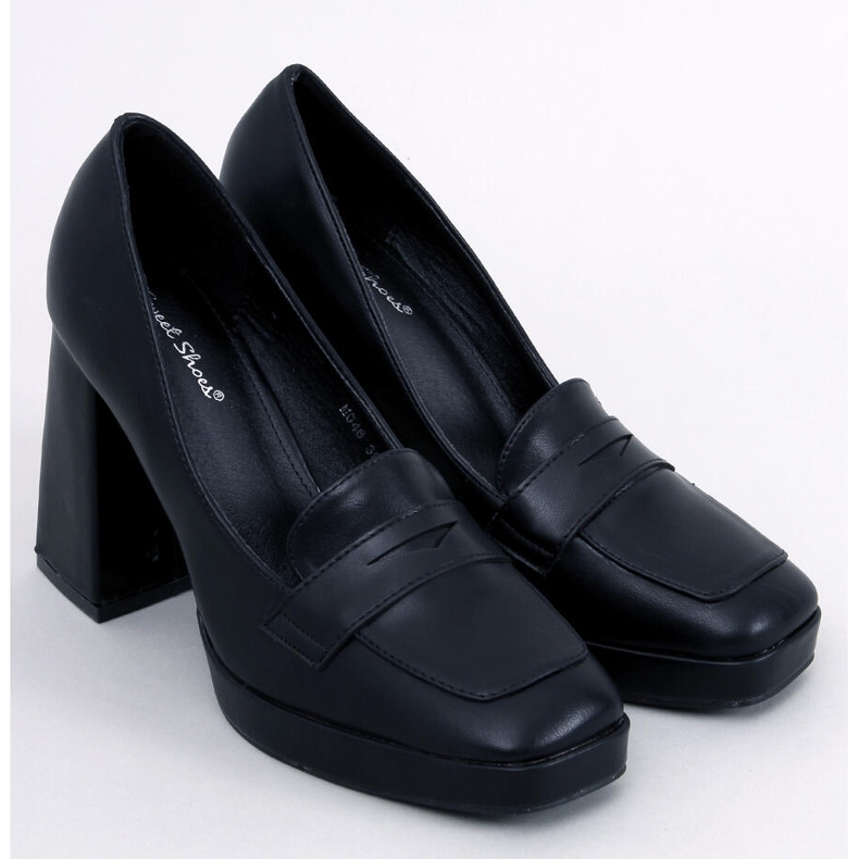 Mocasines de tacón alto de Entee Black negro 1 Mocasines de tacón alto de Entee Black negro 1