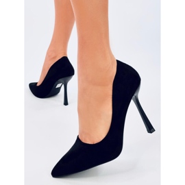 Zapatos de tacón de ante de mujer Camerin Black negro 5