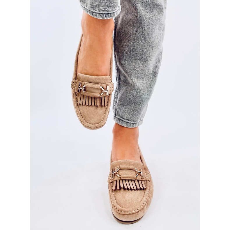 Mocasines mujer Leif Khaki beige 1