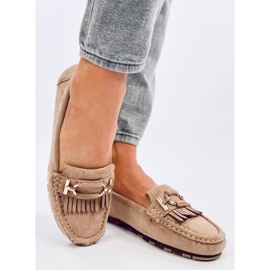 Mocasines mujer Leif Khaki beige 2