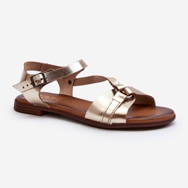 Zazoo 40182 Sandalias Mujer Piel Dorado 4