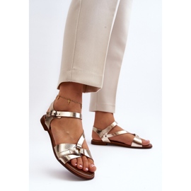 Zazoo 40182 Sandalias Mujer Piel Dorado 7