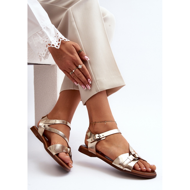 Zazoo 40182 Sandalias Mujer Piel Dorado 2