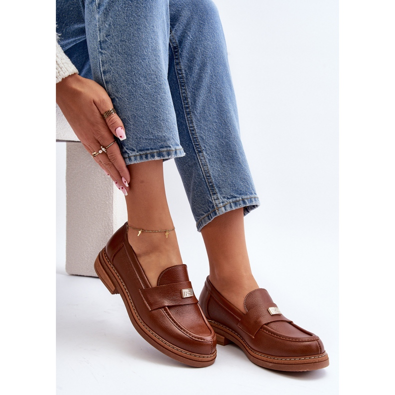 Zazoo 20165 Mocasines Mujer Piel, Marrón 2