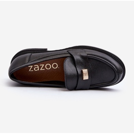 Zazoo 20165 Mocasines Mujer Piel, Negro 9