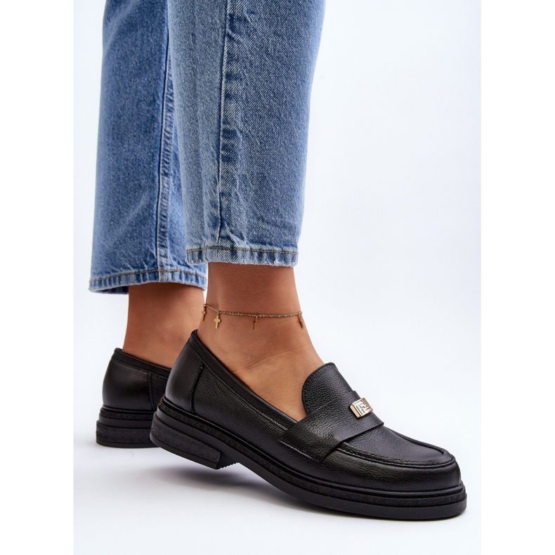 Zazoo 20165 Mocasines Mujer Piel, Negro 1