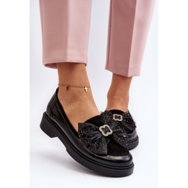 Mocasines Mujer Charol Con Lazo Laura Messi 2786 Negro 9