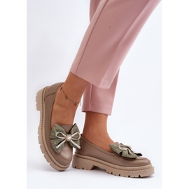 Mocasines Mujer Piel Con Lazo Laura Messi 2787 Beige 7