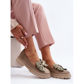Mocasines Mujer Piel Con Lazo Laura Messi 2787 Beige 4