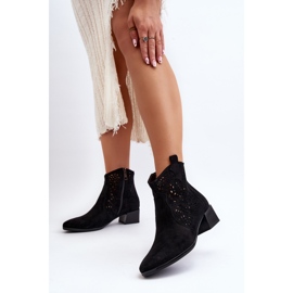 Vinceza Botas Caladas Mujer Negro Madalina 4