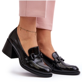 Vinceza Zapatos Tacón Alto Charol Negro Nireva 12
