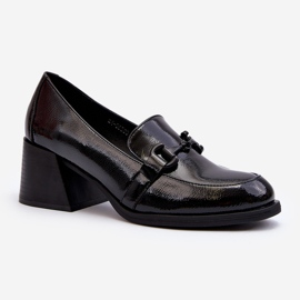 Vinceza Zapatos Tacón Alto Charol Negro Nireva 4