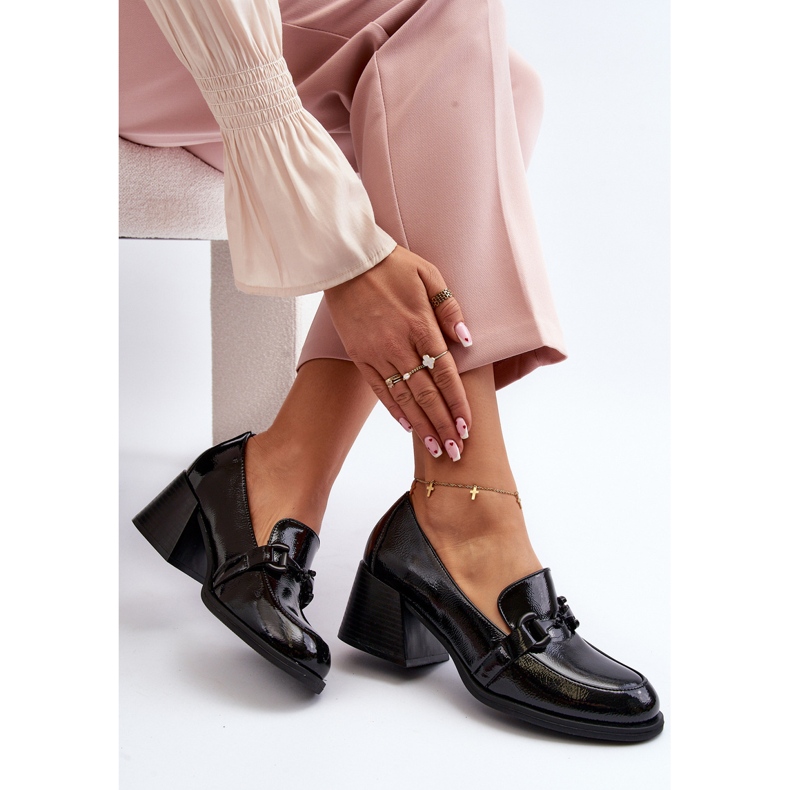 Vinceza Zapatos Tacón Alto Charol Negro Nireva 2