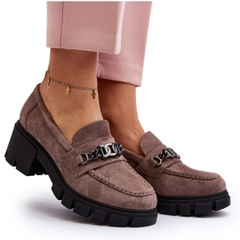 Vinceza Mocasines beige Eriella beige con tacones enormes 11