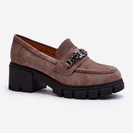 Vinceza Mocasines beige Eriella beige con tacones enormes 3