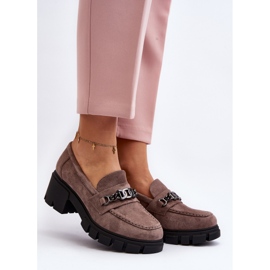 Vinceza Mocasines beige Eriella beige con tacones enormes 4