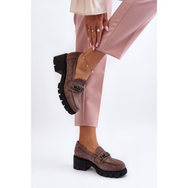 Vinceza Mocasines beige Eriella beige con tacones enormes 7