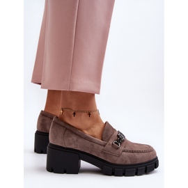 Vinceza Mocasines beige Eriella beige con tacones enormes 9