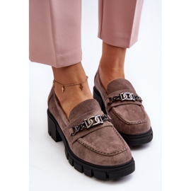Vinceza Mocasines beige Eriella beige con tacones enormes 10