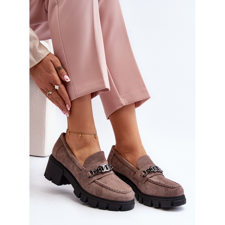 Vinceza Mocasines beige Eriella beige con tacones enormes 2