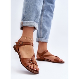 Zazoo 40182 Sandalias Mujer Piel, Marrón 4