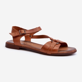 Zazoo 40182 Sandalias Mujer Piel, Marrón 2