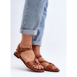 Zazoo 40182 Sandalias Mujer Piel, Marrón 3