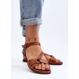 Zazoo 40182 Sandalias Mujer Piel, Marrón 6