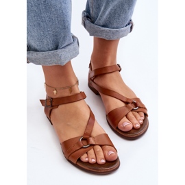 Zazoo 40182 Sandalias Mujer Piel, Marrón 7