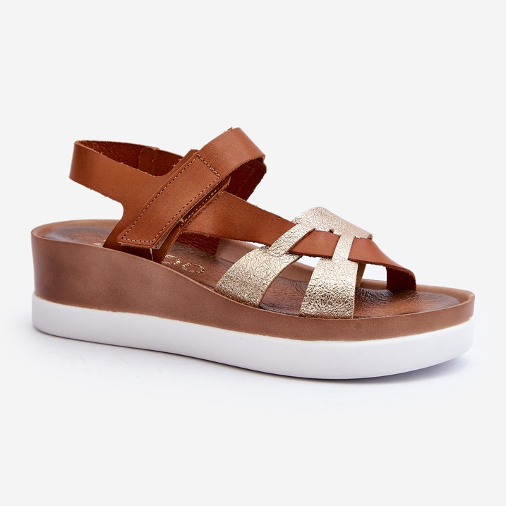 Zazoo 40397 Sandalias Mujer Piel con Plataforma, Marrón 2