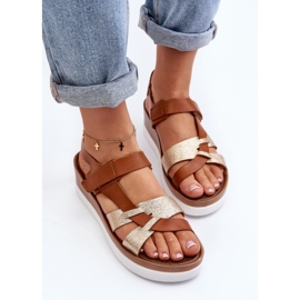 Zazoo 40397 Sandalias Mujer Piel con Plataforma, Marrón 6