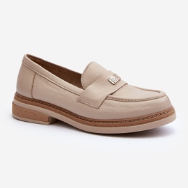 Zazoo 20165 Mocasines Mujer Piel, Beige 2