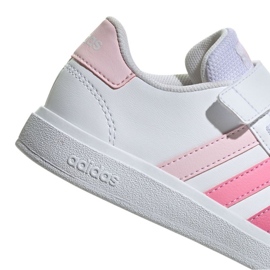 Zapatillas Adidas Grand Court Elastic Lace and Top Strap Jr IG4838 blanco 4