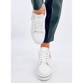 Tobey zapatillas beige con cuña blanco 2