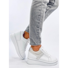 Zapatillas Tobey plateadas con cuña blanco 3