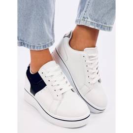 Tobey zapatillas negras con cuña blanco 5