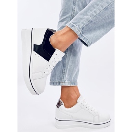 Tobey zapatillas negras con cuña blanco 4