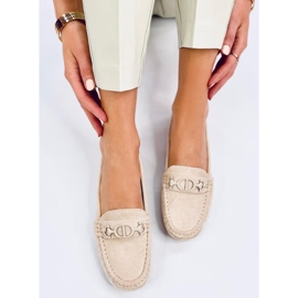 Mocasines mujer Trabei de ante Beige 4