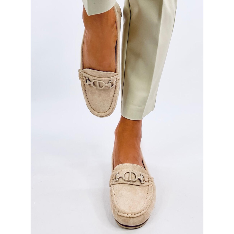 Mocasines mujer Trabei de ante Beige 1