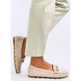 Mocasines mujer Trabei de ante Beige 3