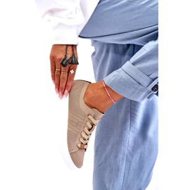 Zapatillas Mujer Cordones Beige Etna 1