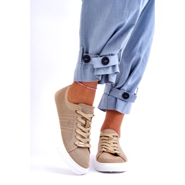 Zapatillas Mujer Cordones Beige Etna 2