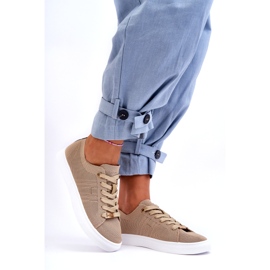 Zapatillas Mujer Cordones Beige Etna 3