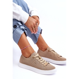 Zapatillas Mujer Cordones Beige Etna 4