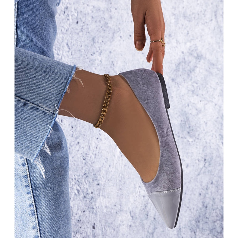 Bailarinas de charol gris de Thibault 1