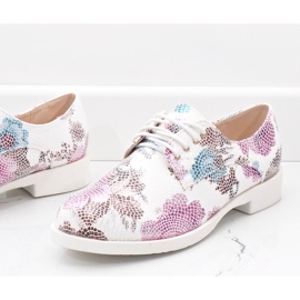 Zapatos de jazz blancos clásicos con flores ZQ629-3 2